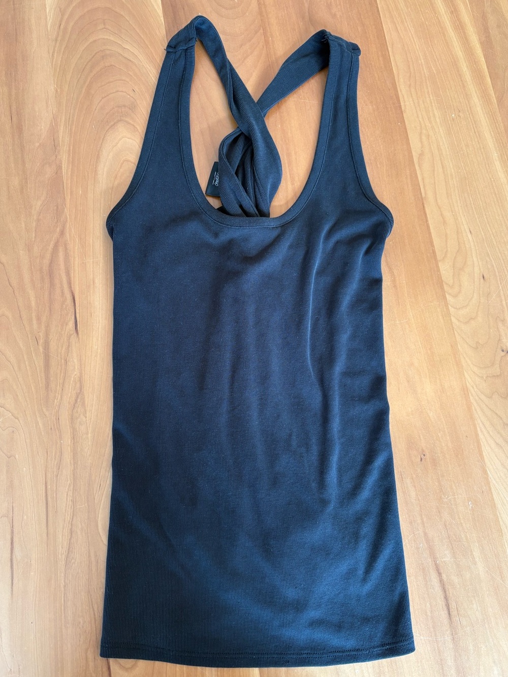 Massimo Black Crisscross-Back Tank Top